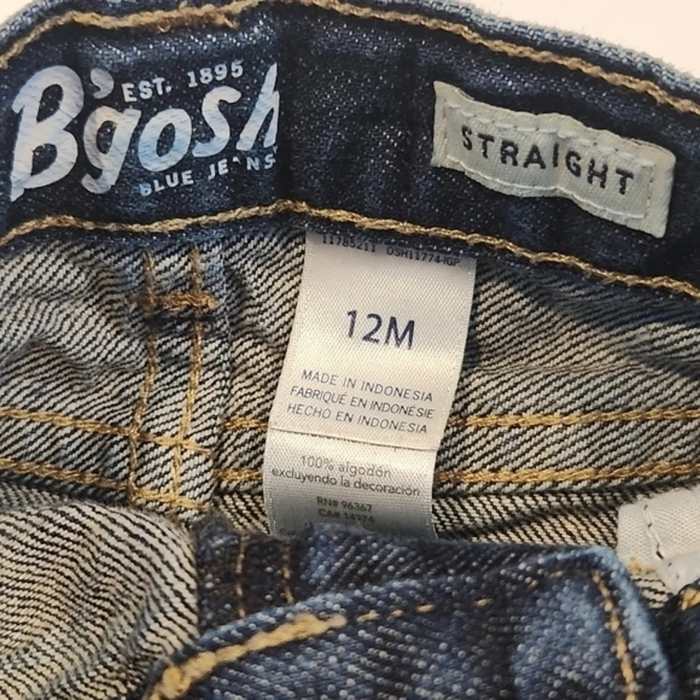 OshKosh B'gosh Baby Boys Straight Jeans 12‎ Months Blue